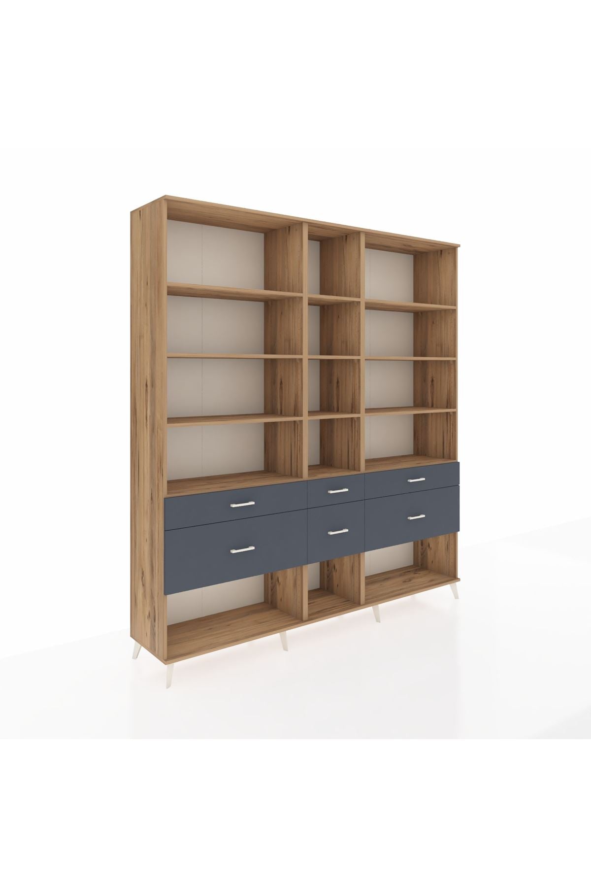 Hyperion Dolap 12 Raflı 6 Çekmeceli 220x44x243 - S553M019V20B