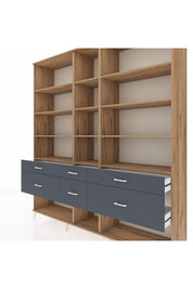 Hyperion Dolap 12 Raflı 6 Çekmeceli 220x44x243 - S553M019V20B