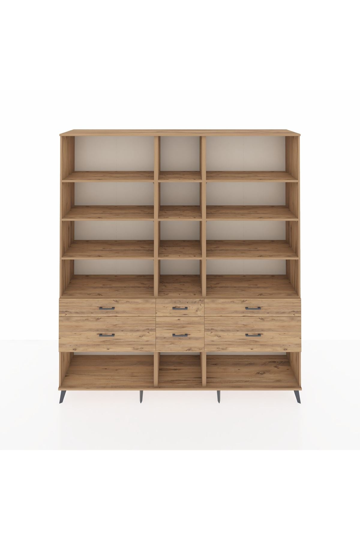 Hyperion Dolap 12 Raflı 6 Çekmeceli 220x44x243 - S553M019V21B