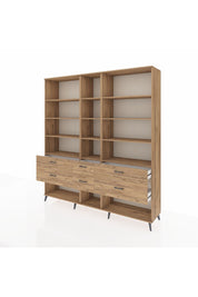 Hyperion Dolap 12 Raflı 6 Çekmeceli 220x44x243 - S553M019V21B