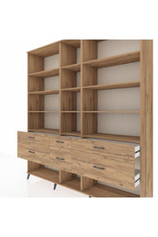 Hyperion Dolap 12 Raflı 6 Çekmeceli 220x44x243 - S553M019V21B