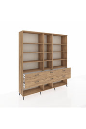 Hyperion Dolap 12 Raflı 6 Çekmeceli 220x44x243 - S553M019V21B