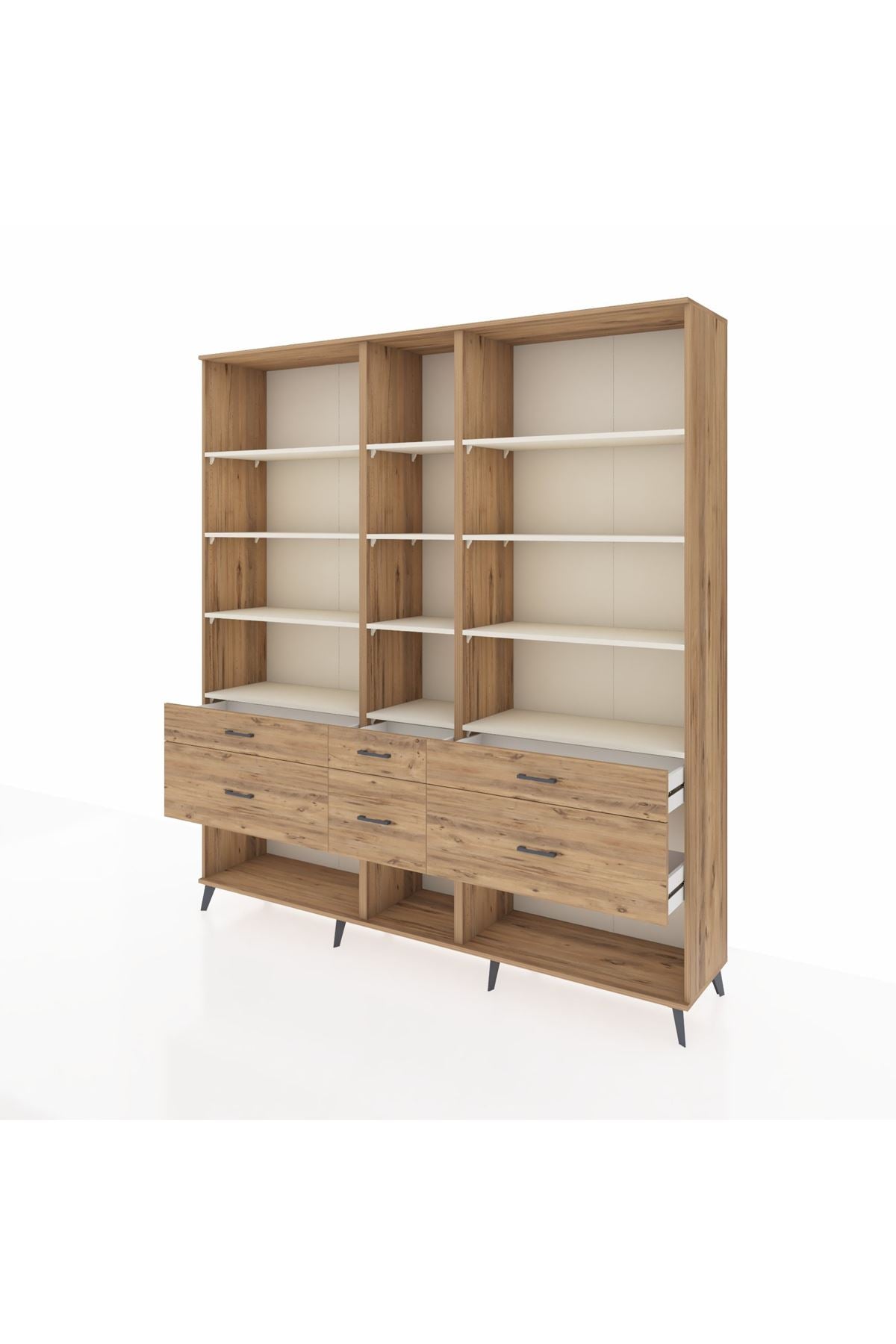 Hyperion Dolap 12 Raflı 6 Çekmeceli 220x44x243 - S553M019V24B