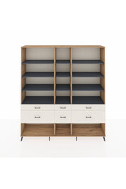 Hyperion Dolap 12 Raflı 6 Çekmeceli 220x44x243 - S553M019V25B