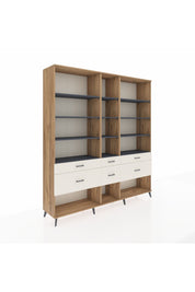 Hyperion Dolap 12 Raflı 6 Çekmeceli 220x44x243 - S553M019V25B