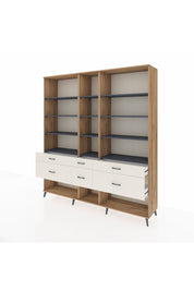 Hyperion Dolap 12 Raflı 6 Çekmeceli 220x44x243 - S553M019V25B