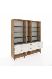 Hyperion Dolap 12 Raflı 6 Çekmeceli 220x44x243 - S553M019V25B