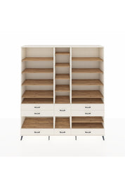 Hyperion Dolap 19 Raflı 8 Çekmeceli 220x44x243 Aytaşı-Çam/Aytaşı