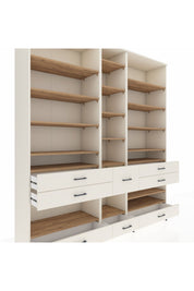 Hyperion Dolap 19 Raflı 8 Çekmeceli 220x44x243 Aytaşı-Çam/Aytaşı