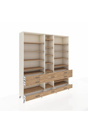 Hyperion Dolap 19 Raflı 8 Çekmeceli 220x44x243 Aytaşı-Çam/Çam