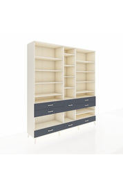 Hyperion Dolap 19 Raflı 8 Çekmeceli 220x44x243 Aytaşı-Aytaşı/Antrasit