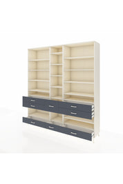 Hyperion Dolap 19 Raflı 8 Çekmeceli 220x44x243 Aytaşı-Aytaşı/Antrasit