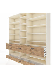 Hyperion Dolap 19 Raflı 8 Çekmeceli 220x44x243 Aytaşı-Aytaşı/Çam