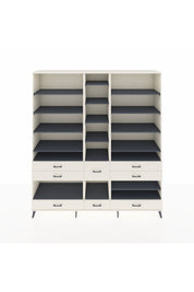 Hyperion Dolap 19 Raflı 8 Çekmeceli 220x44x243 Aytaşı-Antrasit/Aytaşı