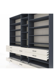 Hyperion Dolap 19 Raflı 8 Çekmeceli 220x44x243 Antrasit-Antrasit/Aytaşı