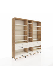 Hyperion Dolap 19 Raflı 8 Çekmeceli 220x44x243 Çam-Aytaşı/Aytaşı