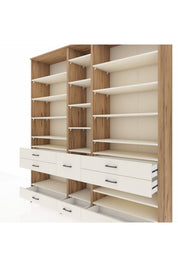 Hyperion Dolap 19 Raflı 8 Çekmeceli 220x44x243 Çam-Aytaşı/Aytaşı