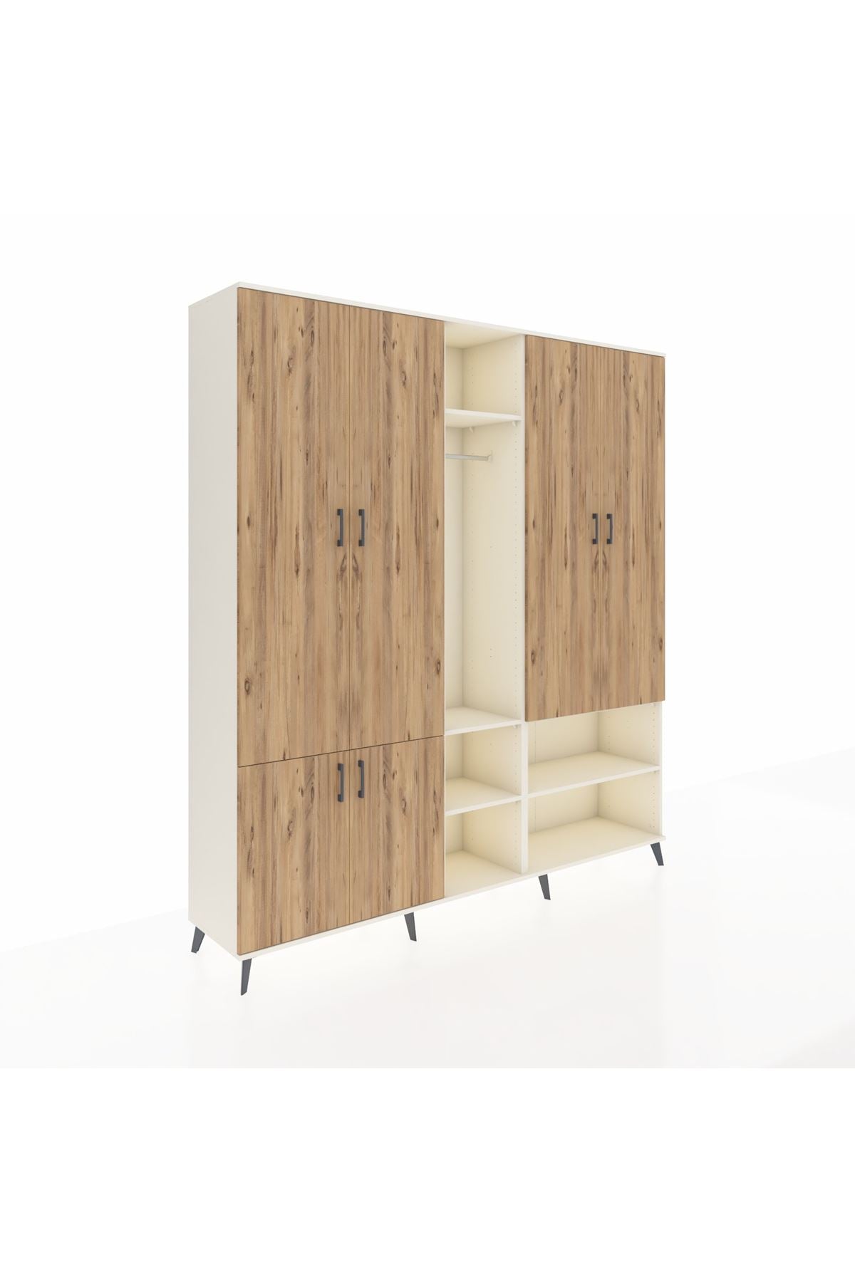 Hyperion Dolap 15 Raflı 5 Kapaklı Tek Askılı 220x44x243 - S553M021V01B