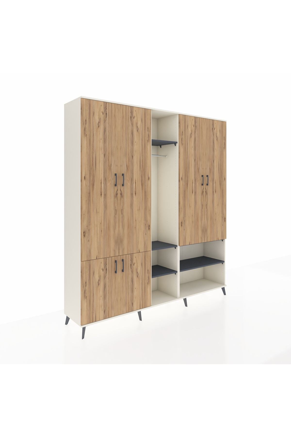 Hyperion Dolap 15 Raflı 5 Kapaklı Tek Askılı 220x44x243 - S553M021V02B