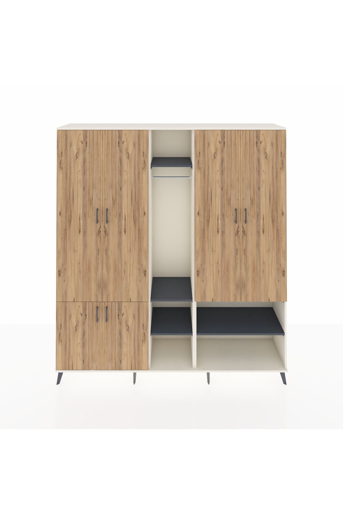 Hyperion Dolap 15 Raflı 5 Kapaklı Tek Askılı 220x44x243 - S553M021V02B