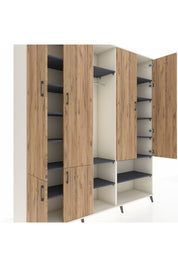 Hyperion Dolap 15 Raflı 5 Kapaklı Tek Askılı 220x44x243 - S553M021V02B