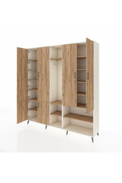 Hyperion Dolap 15 Raflı 5 Kapaklı Tek Askılı 220x44x243 - S553M021V03B