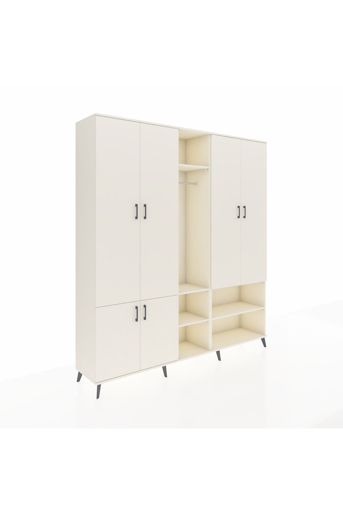 Hyperion Dolap 15 Raflı 5 Kapaklı Tek Askılı 220x44x243 - S553M021V04B