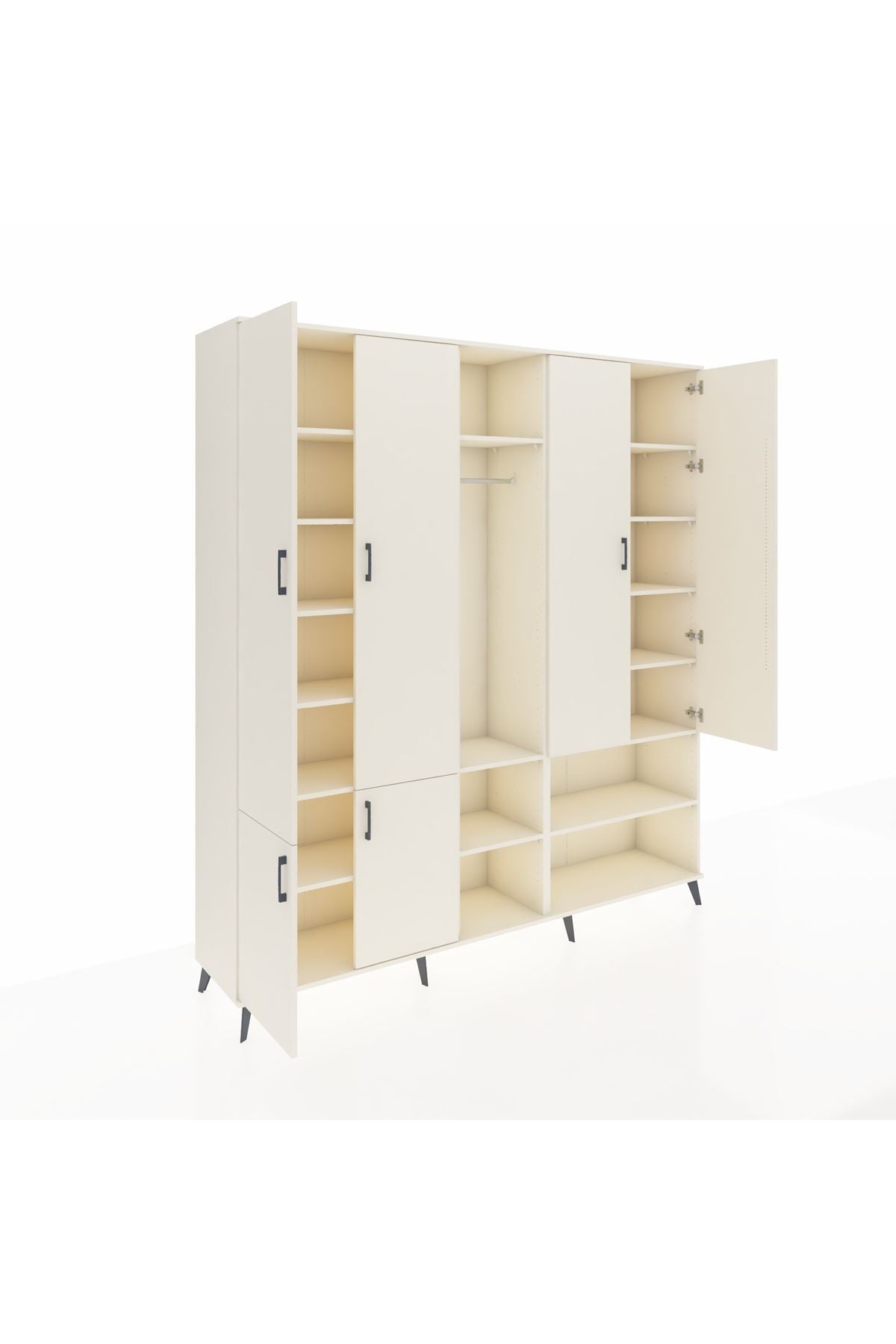 Hyperion Dolap 15 Raflı 5 Kapaklı Tek Askılı 220x44x243 - S553M021V04B