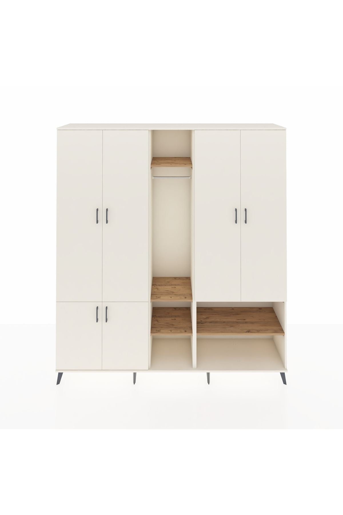 Hyperion Dolap 15 Raflı 5 Kapaklı Tek Askılı 220x44x243 - S553M021V06B