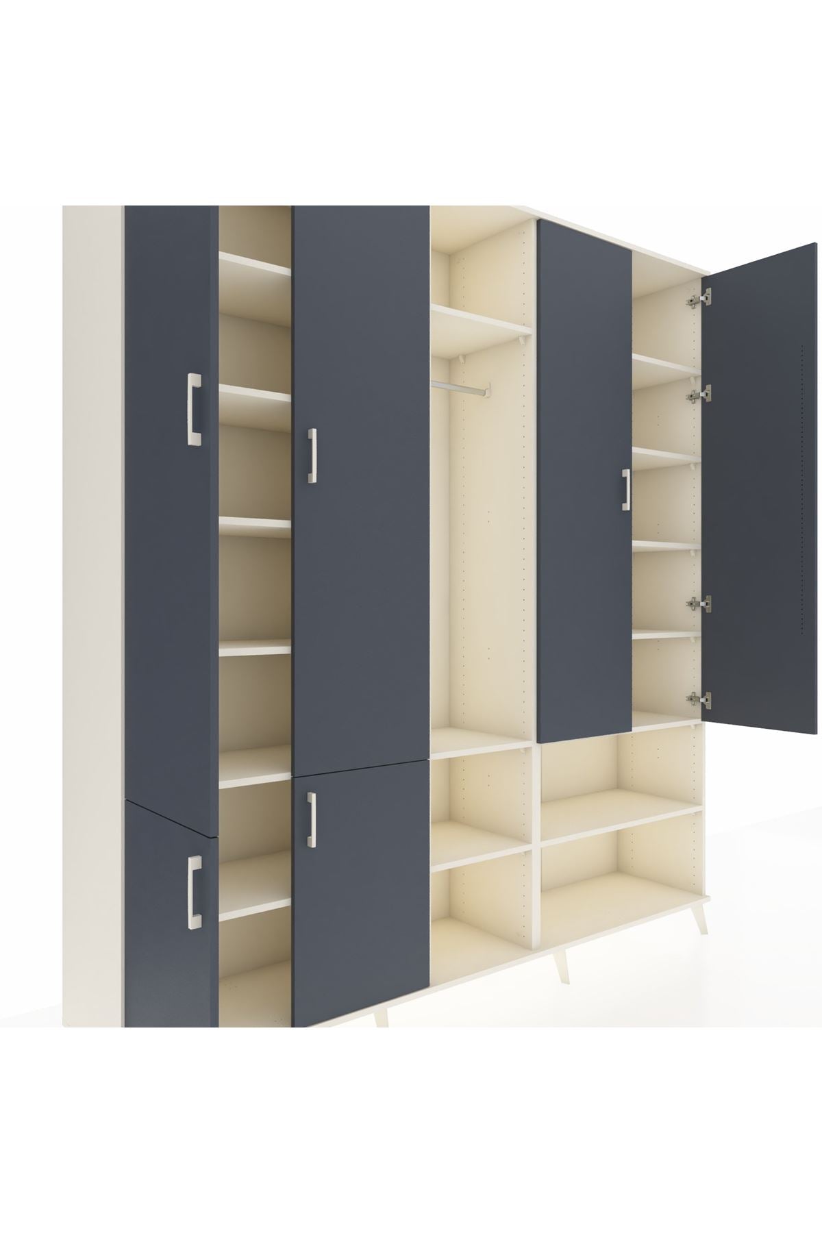 Hyperion Dolap 15 Raflı 5 Kapaklı Tek Askılı 220x44x243 - S553M021V07B