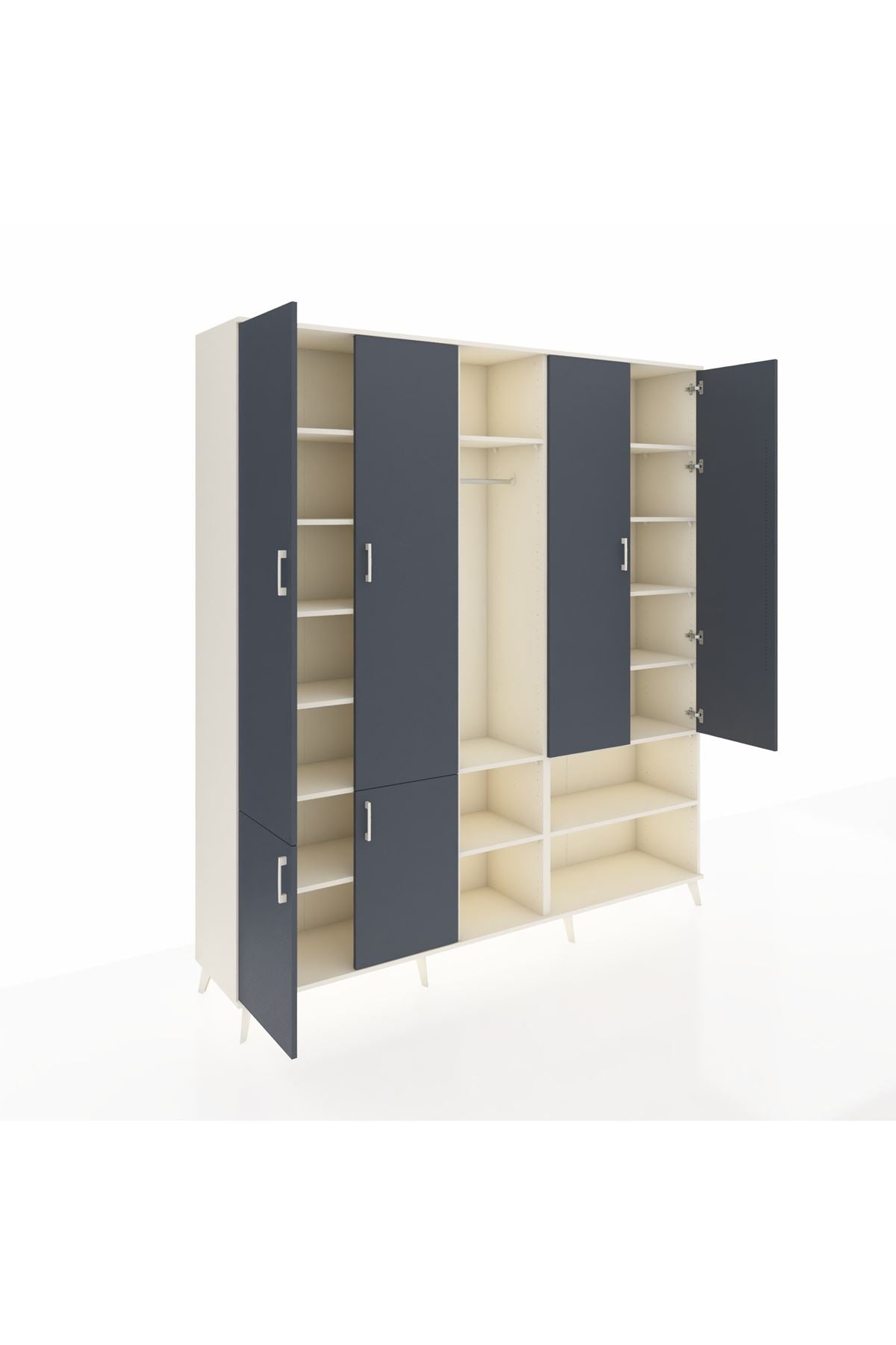 Hyperion Dolap 15 Raflı 5 Kapaklı Tek Askılı 220x44x243 - S553M021V07B