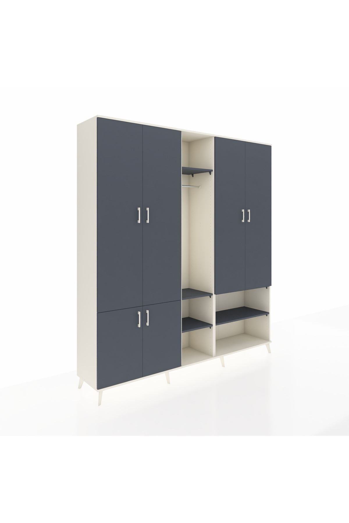 Hyperion Dolap 15 Raflı 5 Kapaklı Tek Askılı 220x44x243 - S553M021V08B