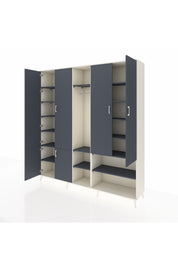 Hyperion Dolap 15 Raflı 5 Kapaklı Tek Askılı 220x44x243 - S553M021V08B