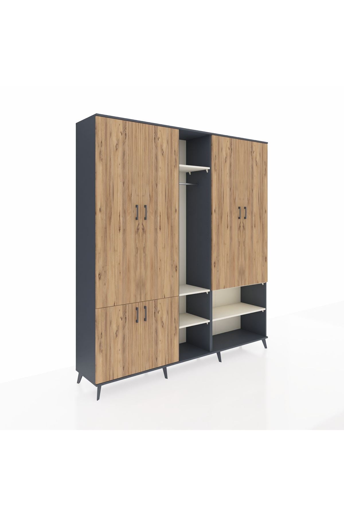 Hyperion Dolap 15 Raflı 5 Kapaklı Tek Askılı 220x44x243 - S553M021V10B