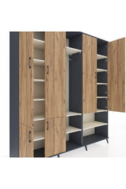 Hyperion Dolap 15 Raflı 5 Kapaklı Tek Askılı 220x44x243 - S553M021V10B