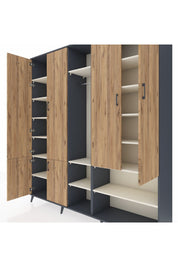 Hyperion Dolap 15 Raflı 5 Kapaklı Tek Askılı 220x44x243 - S553M021V10B