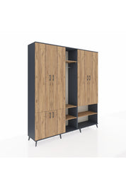 Hyperion Dolap 15 Raflı 5 Kapaklı Tek Askılı 220x44x243 - S553M021V12B