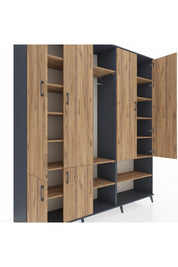 Hyperion Dolap 15 Raflı 5 Kapaklı Tek Askılı 220x44x243 - S553M021V12B