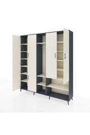 Hyperion Dolap 15 Raflı 5 Kapaklı Tek Askılı 220x44x243 - S553M021V13B