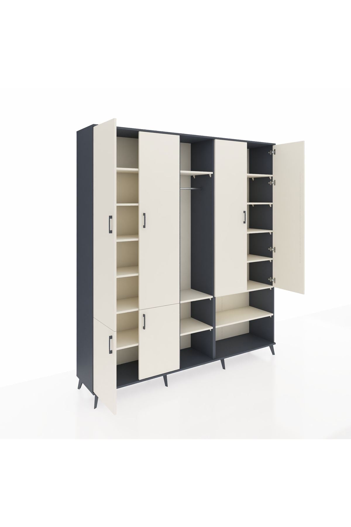 Hyperion Dolap 15 Raflı 5 Kapaklı Tek Askılı 220x44x243 - S553M021V13B