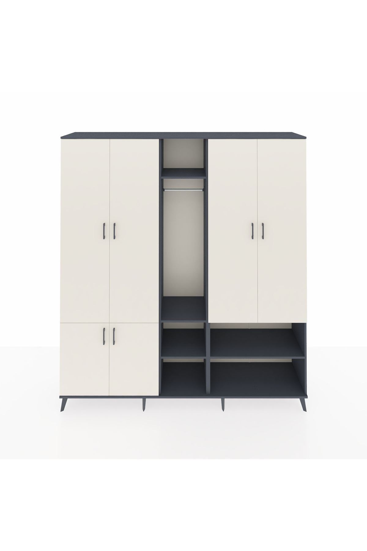 Hyperion Dolap 15 Raflı 5 Kapaklı Tek Askılı 220x44x243 - S553M021V14B