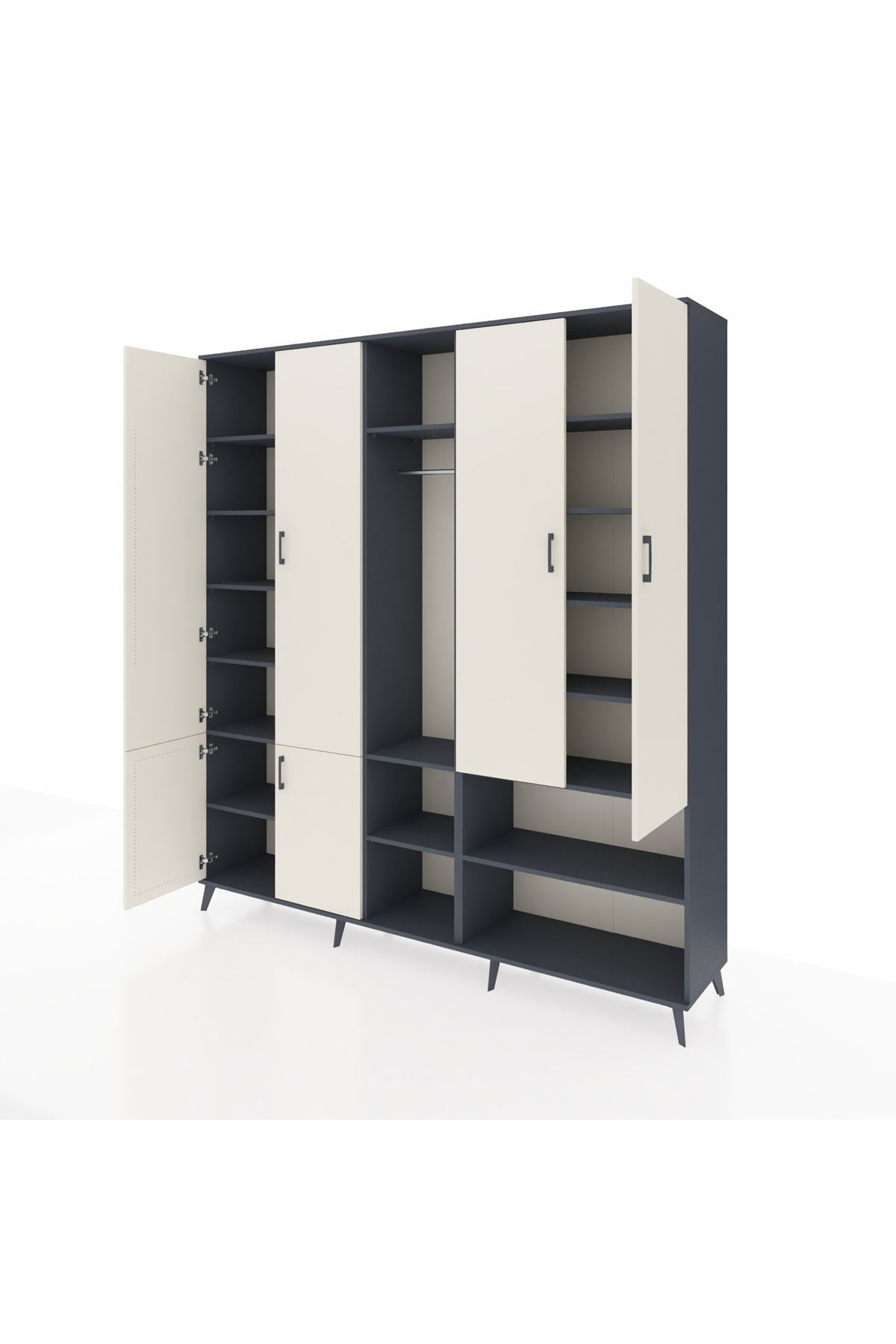 Hyperion Dolap 15 Raflı 5 Kapaklı Tek Askılı 220x44x243 - S553M021V14B