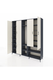 Hyperion Dolap 15 Raflı 5 Kapaklı Tek Askılı 220x44x243 - S553M021V14B