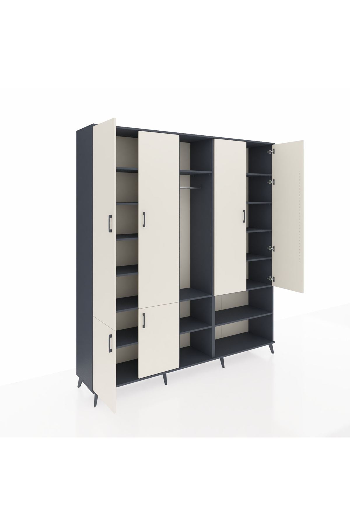 Hyperion Dolap 15 Raflı 5 Kapaklı Tek Askılı 220x44x243 - S553M021V14B