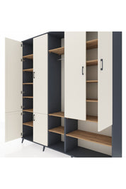 Hyperion Dolap 15 Raflı 5 Kapaklı Tek Askılı 220x44x243 - S553M021V15B