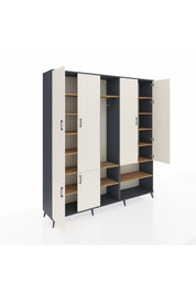 Hyperion Dolap 15 Raflı 5 Kapaklı Tek Askılı 220x44x243 - S553M021V15B