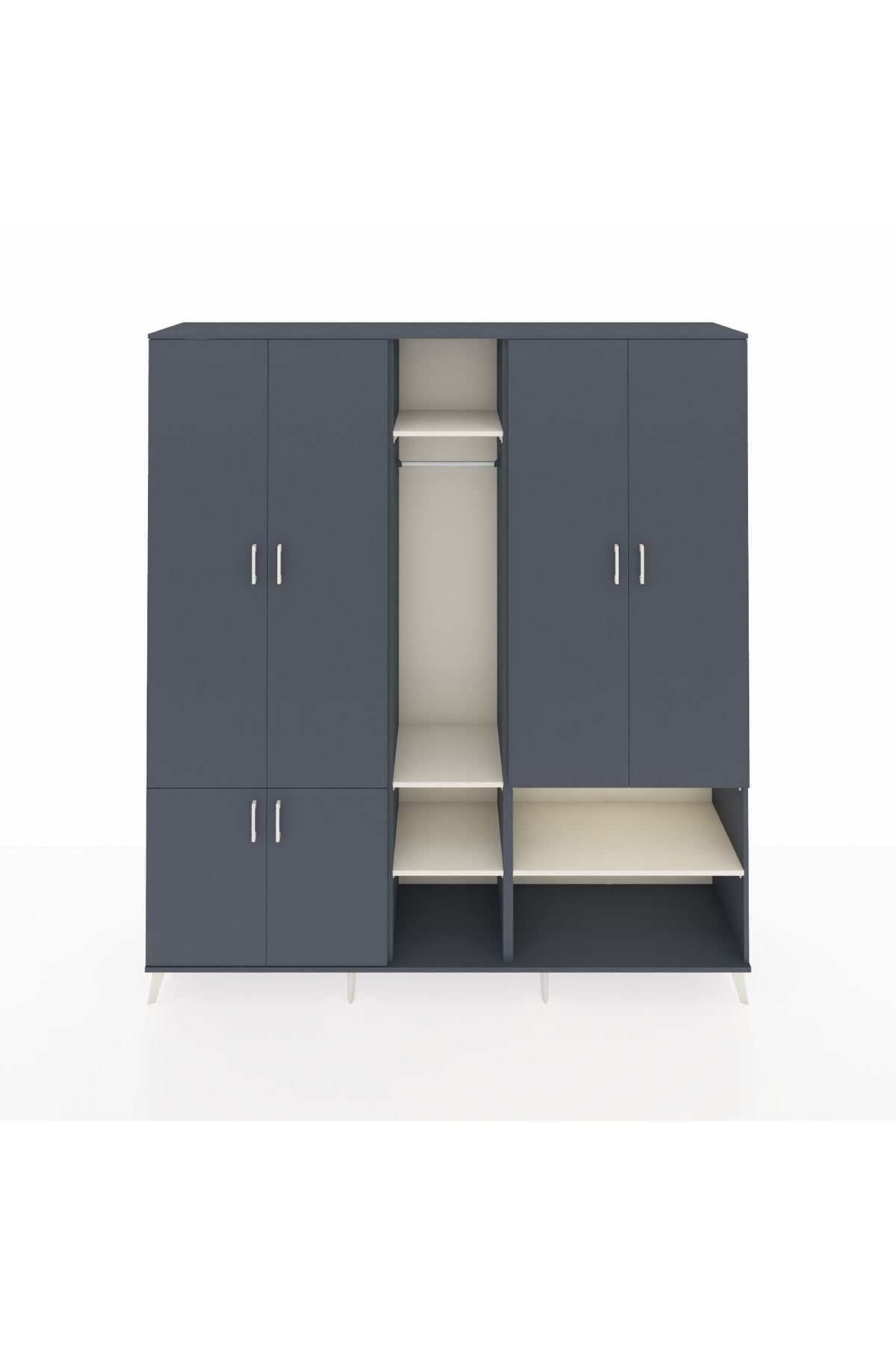 Hyperion Dolap 15 Raflı 5 Kapaklı Tek Askılı 220x44x243 - S553M021V16B