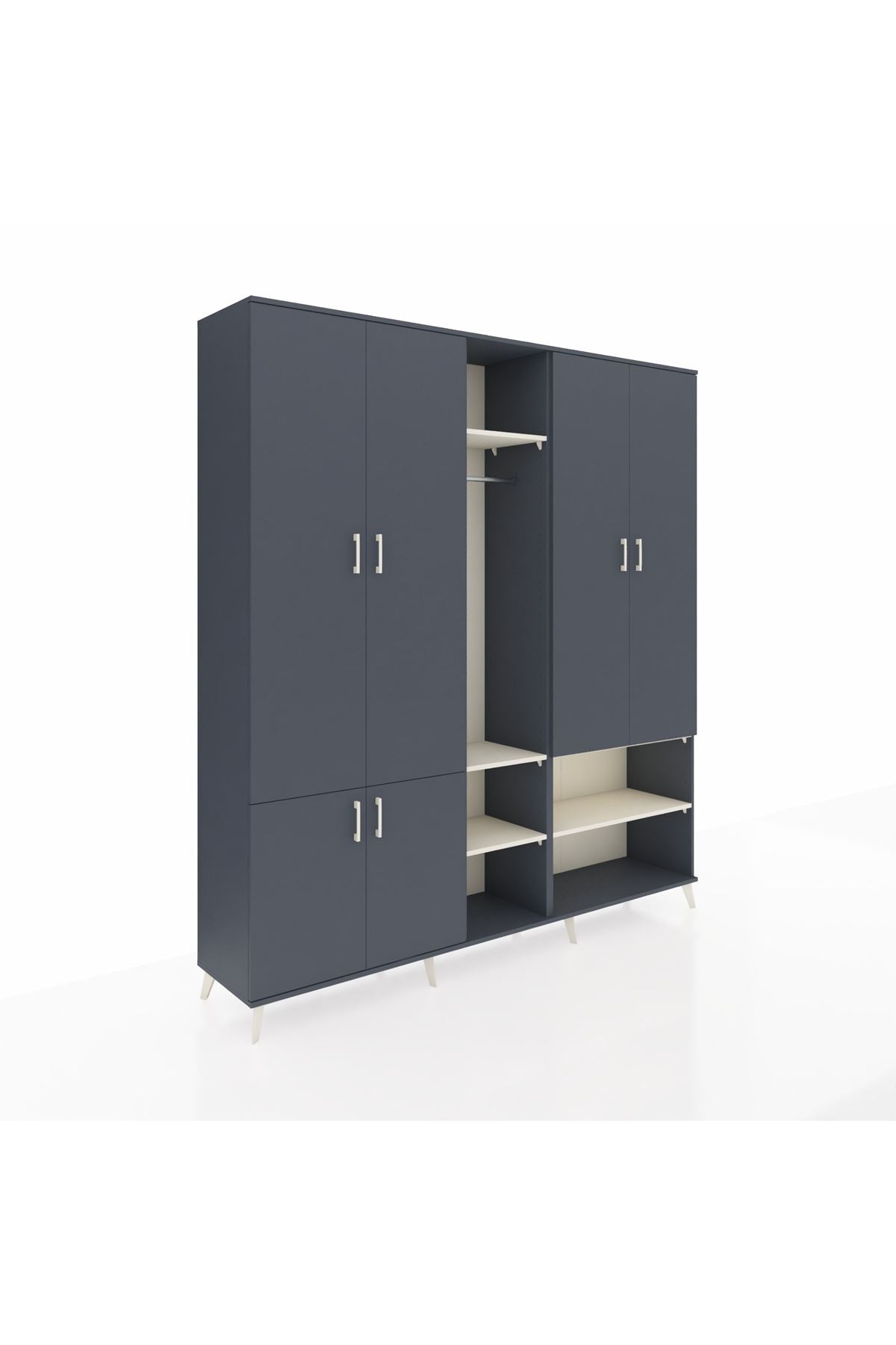 Hyperion Dolap 15 Raflı 5 Kapaklı Tek Askılı 220x44x243 - S553M021V16B