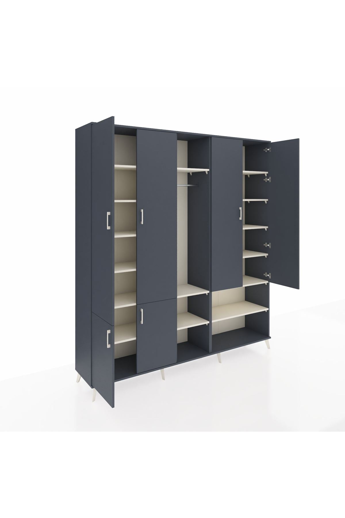 Hyperion Dolap 15 Raflı 5 Kapaklı Tek Askılı 220x44x243 - S553M021V16B