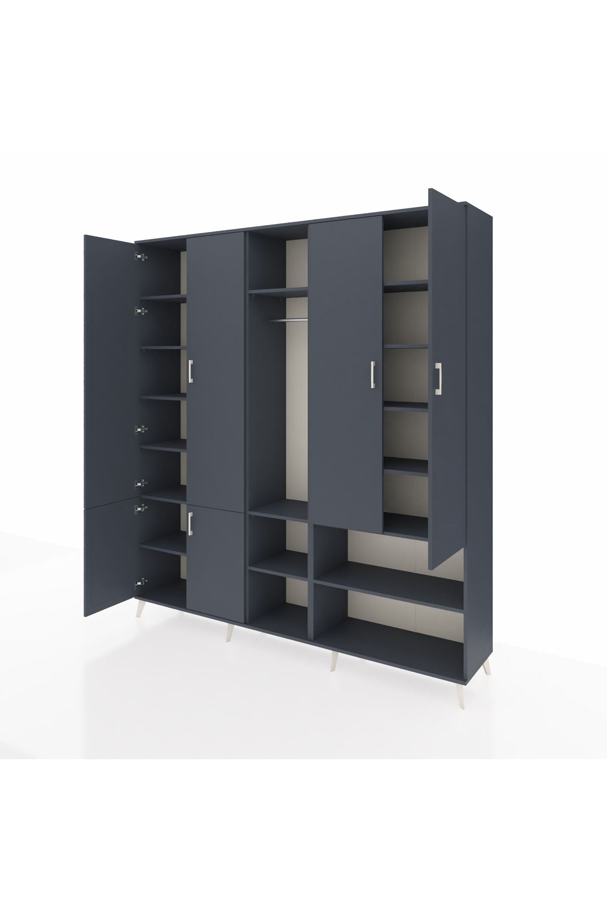 Hyperion Dolap 15 Raflı 5 Kapaklı Tek Askılı 220x44x243 - S553M021V17B